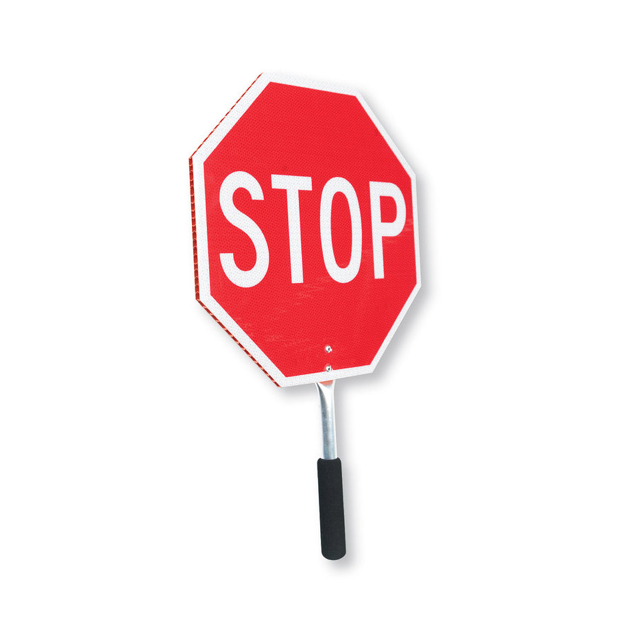 two sided stop slow sign coroplast plastic