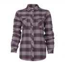 grey plaid flannel women's shirt