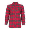 red plaid flannel ladies shirt