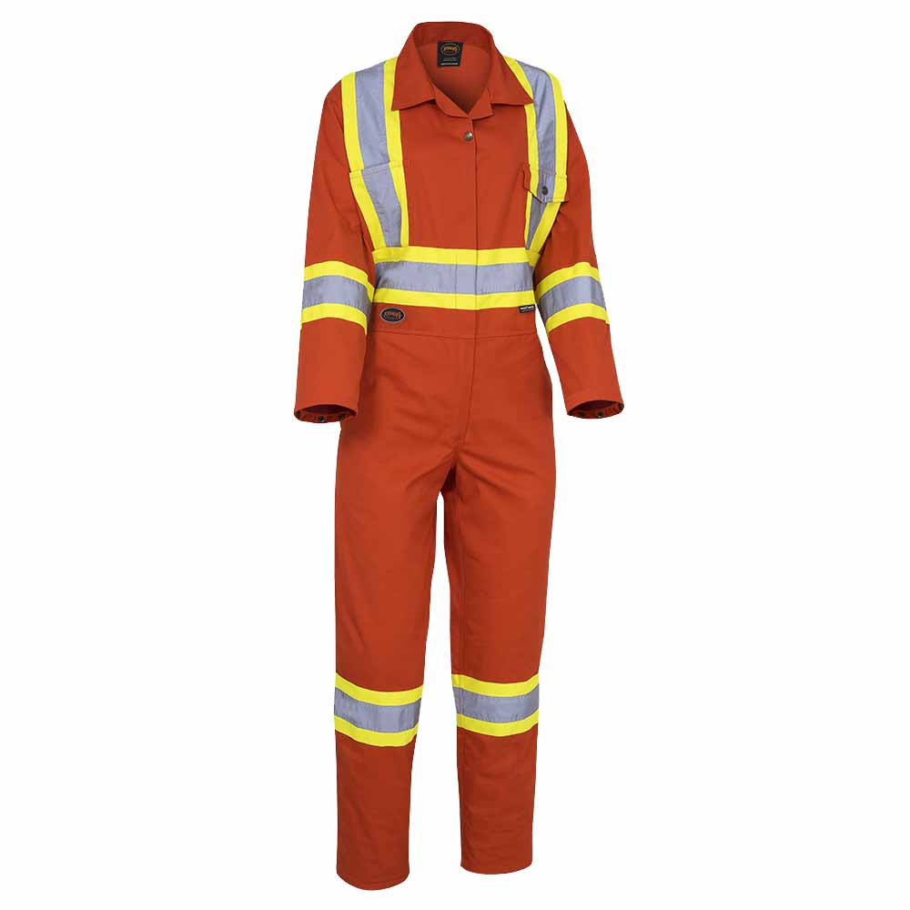 women's safety coverall orange