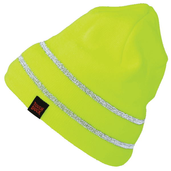 Acrylic Knit Cap with Reflective Stripe