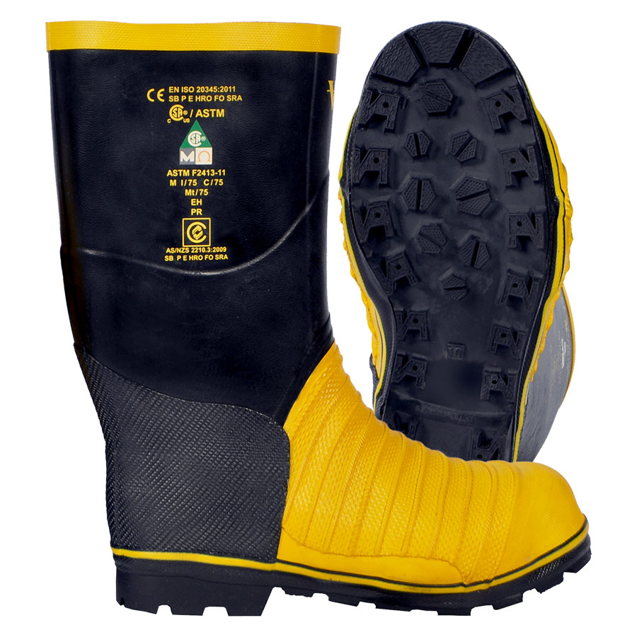 Viking Miner 49er Black and yellow non FR steel toed work boot