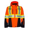 womens hi vis softshell orange jacket