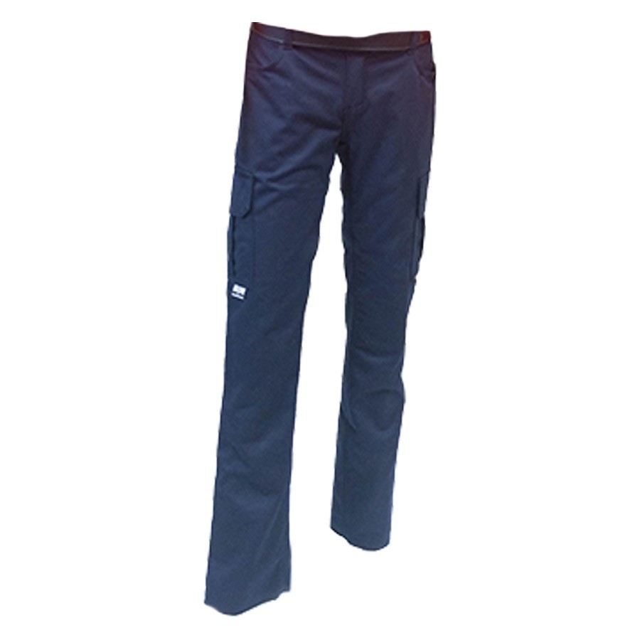 Ladies Flat Front Poly/Cotton Cargo Work Pants in Navy Blue - Available in  a Full Range of Female Sizes from 0 - 28W - Item # 750-8573