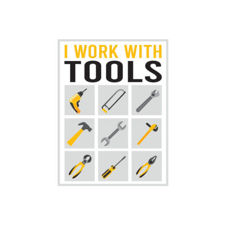 Work with Tools Sticker