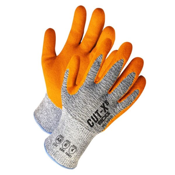 Hi-Viz Nitrile Coated Palm HPPE - Cut Level A8