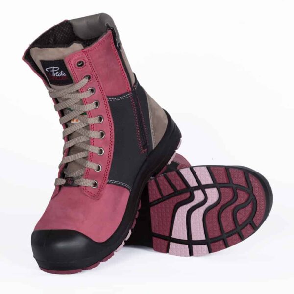 8″ Steel Toe Work Boots with Zipper