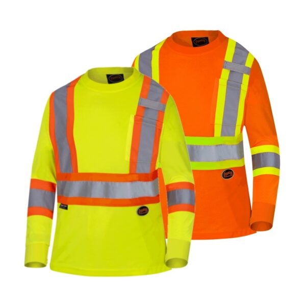 Pioneer® Hi-Viz Birdseye Long-Sleeve T-Shirt
