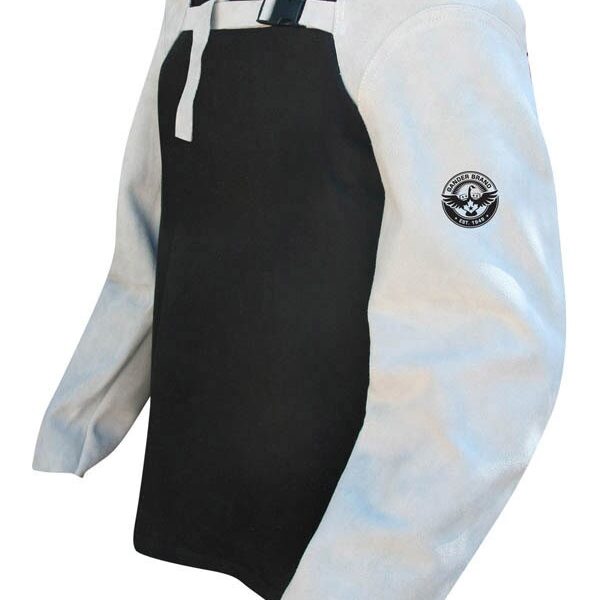 Split Cowhide Pearl Grey Welding Sleeves