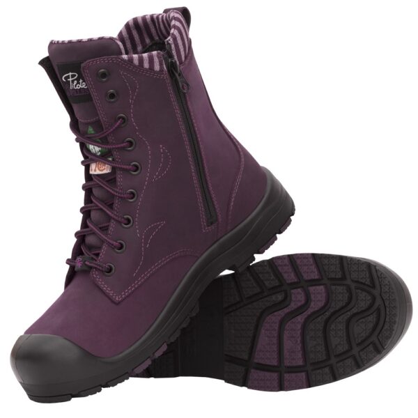 8" Steel Toe Work Boots with Zipper