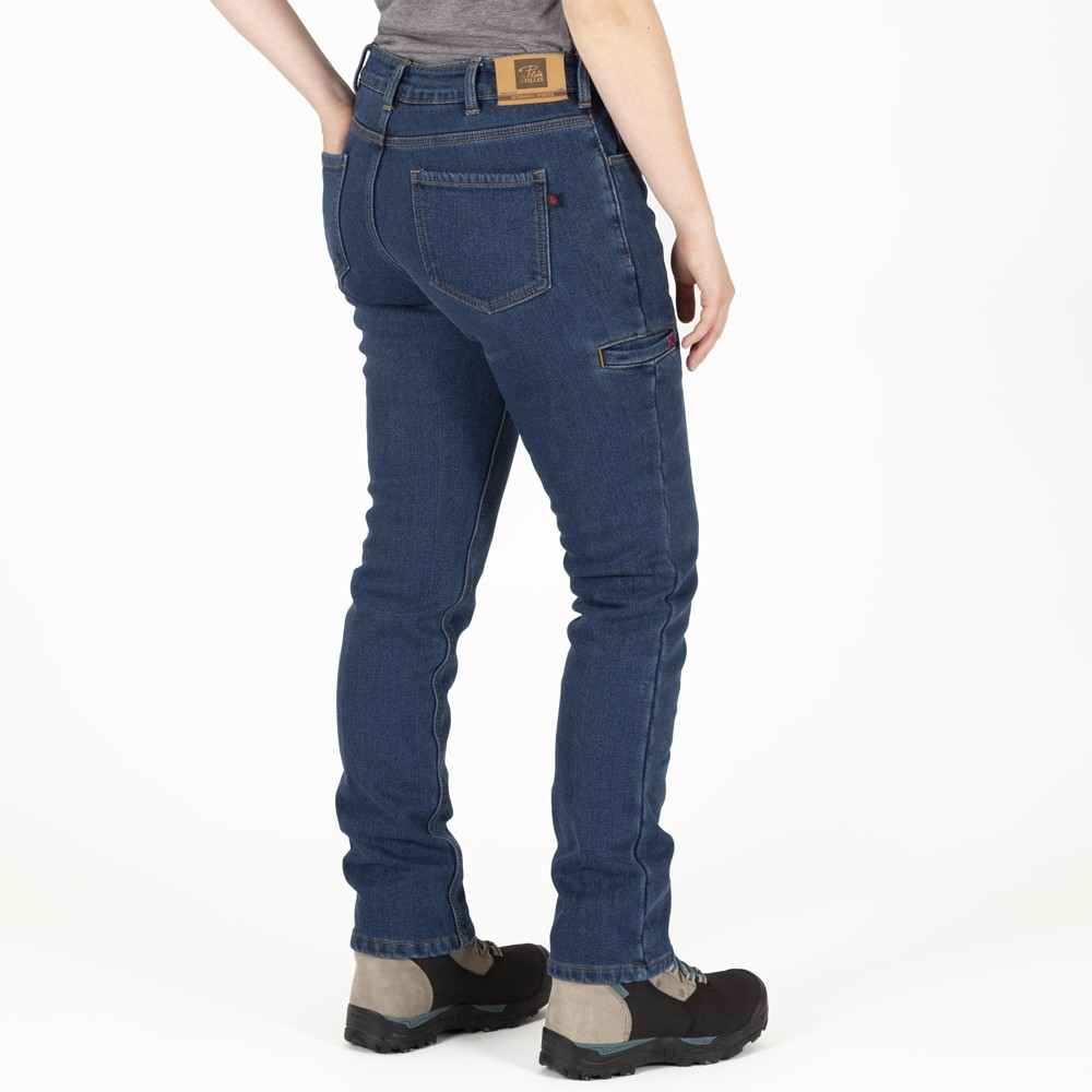 Natural Reflections Fleece-Lined Denim Pants for Ladies