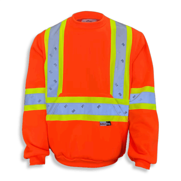 Hi Viz Polyester Microfleece Crewneck Sweatshirt