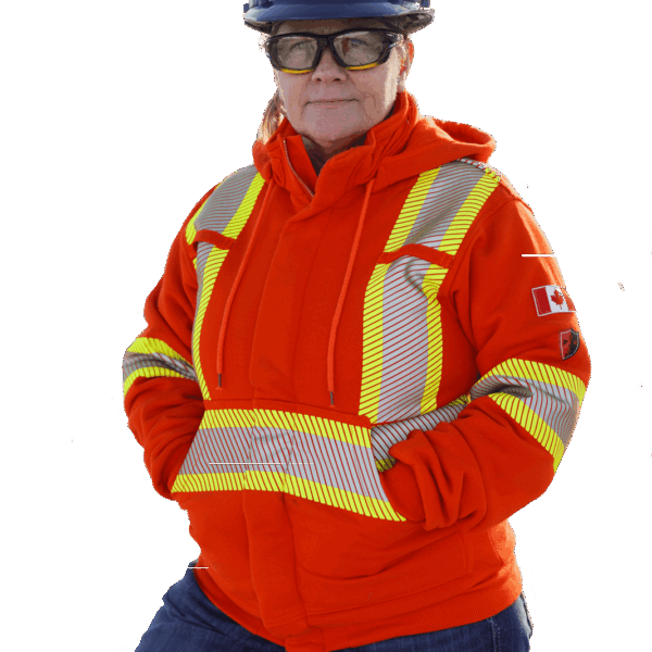 Premium FR Orange Hoodie w/Segmented 4” Stripes (XXS - 7XL)