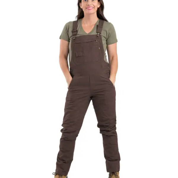 Unlined Stretch Duck Bib Overalls in Tuscan