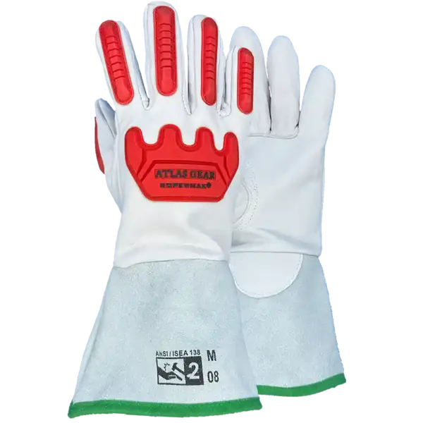 Leather Gauntlet Impact Gloves RoperMax® - S804