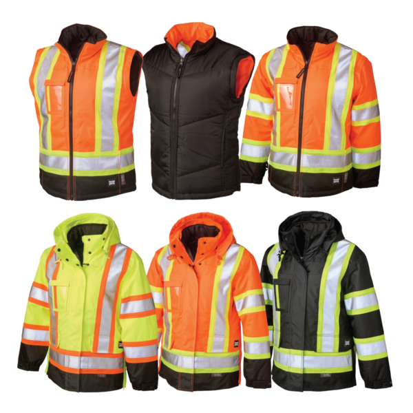 Hi-Viz Waterproof Poly Oxford 5-in-1 Safety Parka