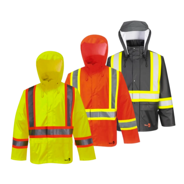FR Hi-Viz PU Rain Jacket