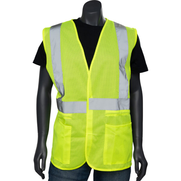 Hi-Viz Yellow X-Back Mesh Safety Vest
