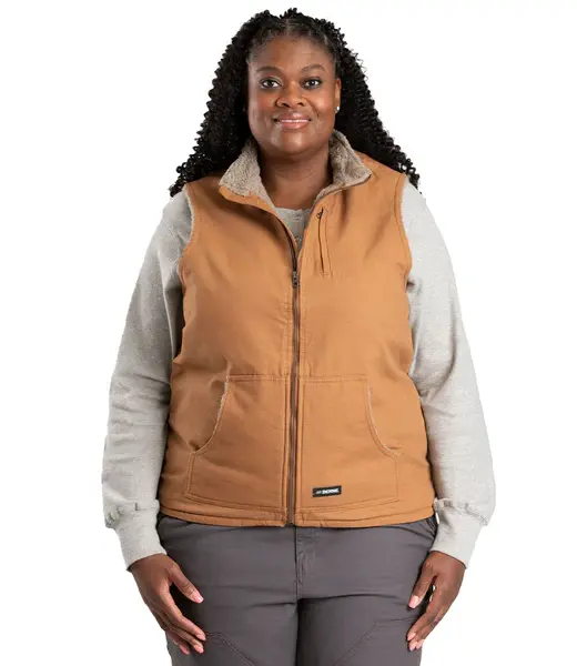 Sherpa-Lined Softstone Duck Vest