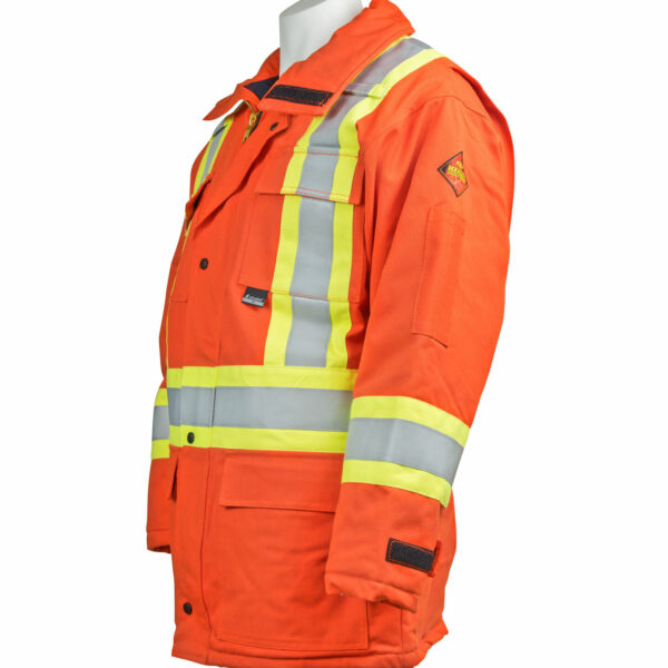 Premium Women’s FR Insulated Hi-Viz Parka in Orange