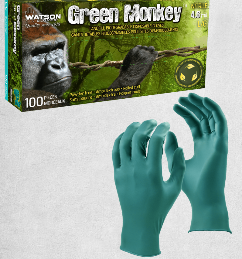 Green Monkey™ 4 Mil Biodegradable Nitrile Gloves (Box of 100)
