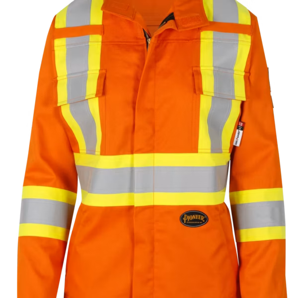 Pioneer® FR-Tech® Hi-Viz Flame-Resistant Unlined Safety Jacket in Orange